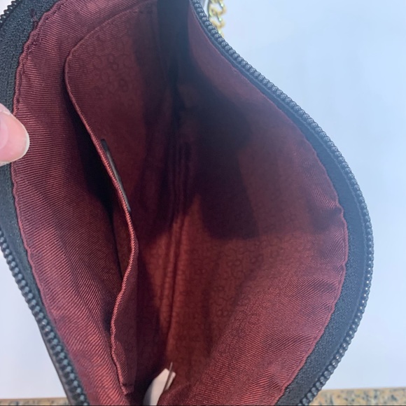 LODIS Emily Crossbody bag five in one convertible black leather with chain strap - Picture 7 of 11